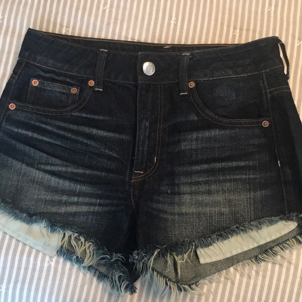 American Eagle High Rise Festival jean shorts
